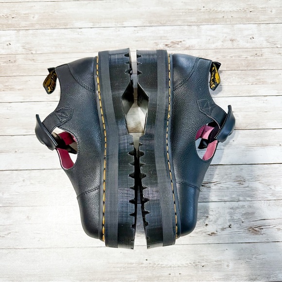 Dr Martens x Lazy Oaf Bethan Mary Jane Leather Black Size 10 NEW - Picture 5 of 12